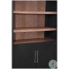 Fynn Matte Black And Light Natural Display Cabinet