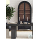 Fynn Matte Black And Light Natural Display Cabinet