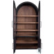 Fynn Matte Black And Light Natural Display Cabinet
