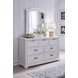 Heritage Coast Coastal White 7 Drawer Dresser and Arched Mirror