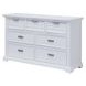 Heritage Coast Coastal White 7 Drawer Dresser and Arched Mirror