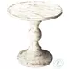 Artifacts Grandma's Attic White Pedestal Table