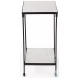 Larkin Black And Polished Marble Side Table