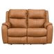 Marquis Caramel Leather 62" Wall Hugger Reclining Loveseat