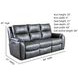 Marquis Smoke Leather 84" Zero Gravity Power Reclining Sofa with USB Charging