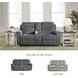 Barnsana Gravel Power Reclining Console Loveseat