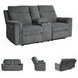 Barnsana Gravel Power Reclining Console Loveseat
