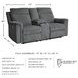 Barnsana Gravel Power Reclining Console Loveseat