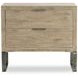 Tribeca Brown 2 Drawer Nightstand With Sled Base