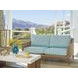 Palm Desert Poolside Green 66" Outdoor Loveseat