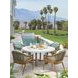 Palm Desert Poolside Blue Upholstered Outdoor Arm Chair