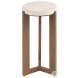Palm Desert Poolside White Agate Stone And Brown Accent Table