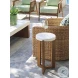 Palm Desert Poolside White Agate Stone And Brown Accent Table
