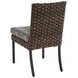 Kilimanjaro Black and Gray Upholstered Outdoor Side Chair