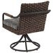 Kilimanjaro Black Upholstered Outdoor Swivel Rocker Dining Chair