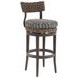 Kilimanjaro Black Upholstered Outdoor Swivel Bar Stool
