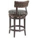 Kilimanjaro Black Upholstered Outdoor Swivel Counter Height Stool