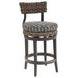 Kilimanjaro Black Upholstered Outdoor Swivel Counter Height Stool