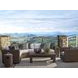Kilimanjaro Black Upholstered Outdoor Swivel Glider Lounge Chair