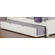 Pulse White Twin L-Shape Panel Bed With Storage & Trundle ...
