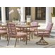 Sandpiper Bay Pinks and White Upholstered Outdoor Swivel Rocker Dining Chair