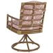 Sandpiper Bay Pinks and White Upholstered Outdoor Swivel Rocker Dining Chair
