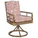 Sandpiper Bay Pinks and White Upholstered Outdoor Swivel Rocker Dining Chair