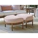 Sandpiper Bay Pink Upholstered D Shaped Outdoor Ottoman