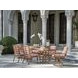 Sandpiper Bay Pinks and White Upholstered Outdoor Swivel Rocker Dining Chair