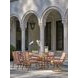 Sandpiper Bay Pinks and White Upholstered Outdoor Swivel Rocker Dining Chair