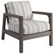 Mozambique Beige and Tan Upholstered Outdoor Occasional Chair