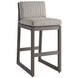 Mozambique Beige Upholstered Outdoor Bar Stool