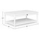 Wilmington White Wood Top Cocktail Table with Casters