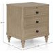 Wilmington Sand 3 Drawer Nightstand