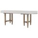 Wilmington Sand Pillar Trestle Extendable Dining Table