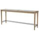 Wilmington Sand Frosted Glass Console Table with 3 Stools