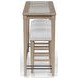Wilmington Sand Frosted Glass Console Table with 3 Stools