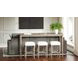 Wilmington Sand Frosted Glass Console Table with 3 Stools
