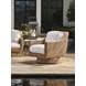 Isle of Palms White Upholstered Outdoor Swivel Lounge Chair