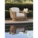 Isle of Palms Mocha and White Agate Stone Top Outdoor Accent Table