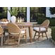 Isle of Palms Beige and Tan Upholstered Swivel Outdoor Dining Chair