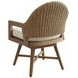 Isle of Palms Beige and Tan Upholstered Swivel Outdoor Dining Chair