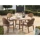 Isle of Palms Mocha Teak Round Outdoor Dining Table