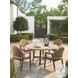 Isle of Palms Mocha Teak Round Outdoor Dining Table
