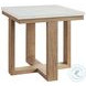 Isle of Palms Mocha and White Agate Stone Top Square Outdoor End Table