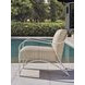 Sand Dune Ivory and Taupe Upholstered Outdoor Lounge Chair