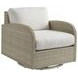 Sand Dune Cream Upholstered Outdoor Swivel Lounge Chair