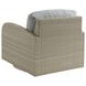 Sand Dune Blue and Brown Upholstered Outdoor Swivel Lounge Chair