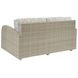Sand Dune Cream and Blue Outdoor 60" Loveseat