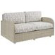 Sand Dune Cream and Blue Outdoor 60" Loveseat